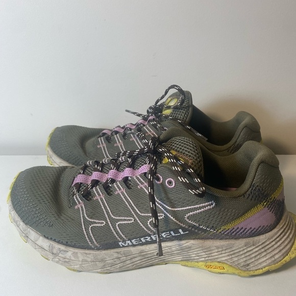 Women’s Merrell Moab Flight Green Trail Running Shoes Sneakers Size 9 J066818 - Picture 5 of 9